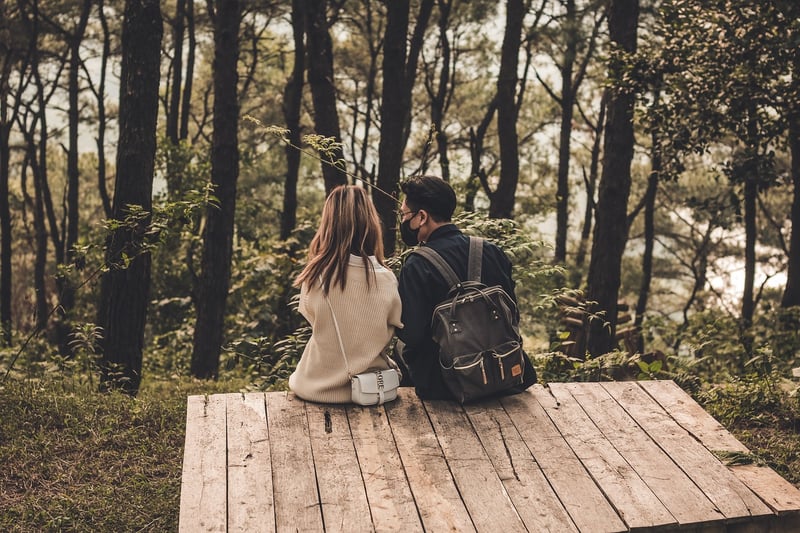 Couple in forest